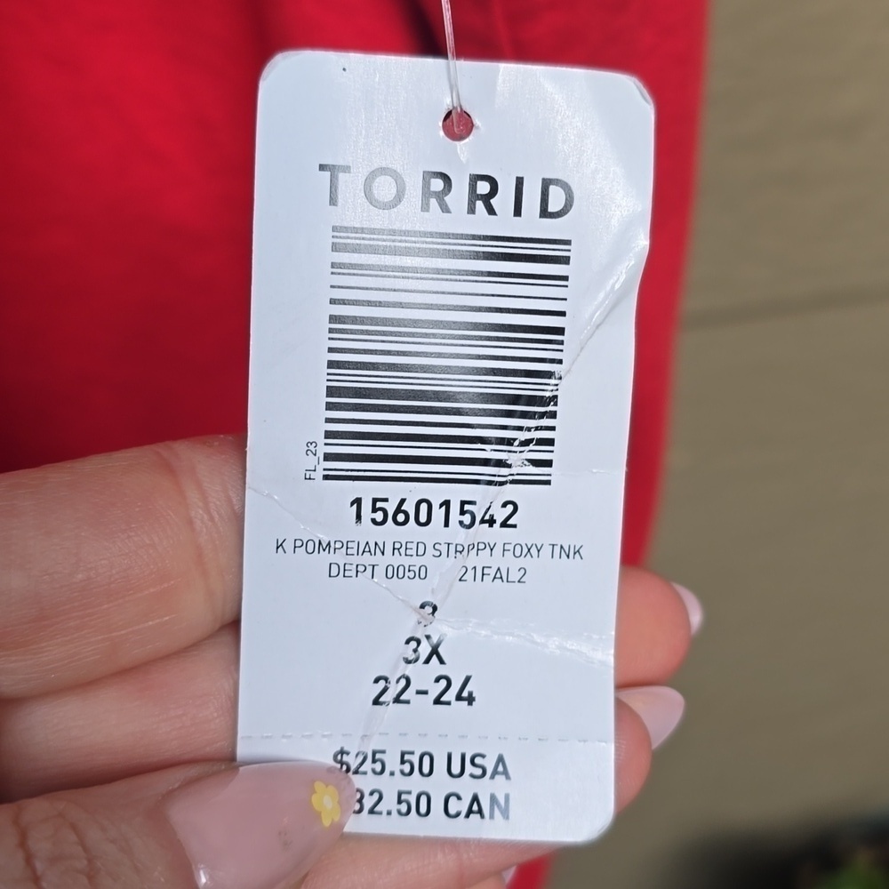 Torrid Foxy High Neck Criss Cross Halter Top red 3x NEW NWT - Picture 7 of 10